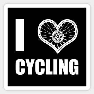I Love Cycling Cool Gift For Cyclist Sticker